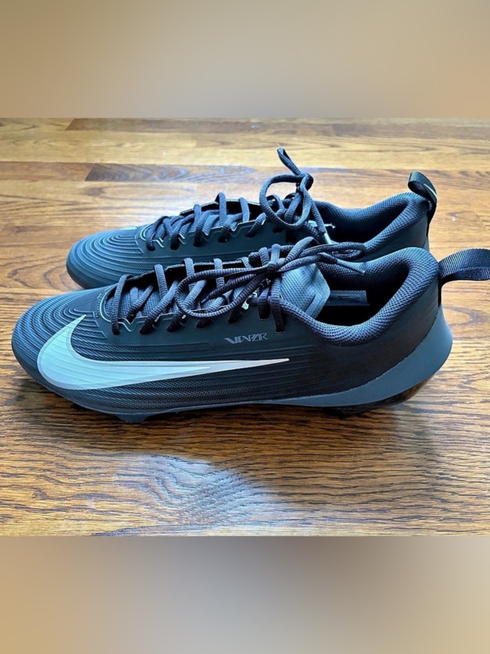 Nike Vapor Edge Speed 3 Men's Football Cleats Black & Gray, US 14, Like New